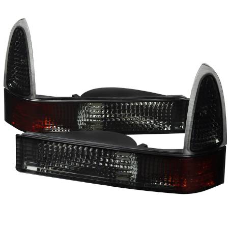Spec'D Tuning Products - Spec-D 1999-2004 Ford F-250/F-350/F-450/F-550/Excursion Corner Lights (Glossy Black Housing/Smoke Lens)