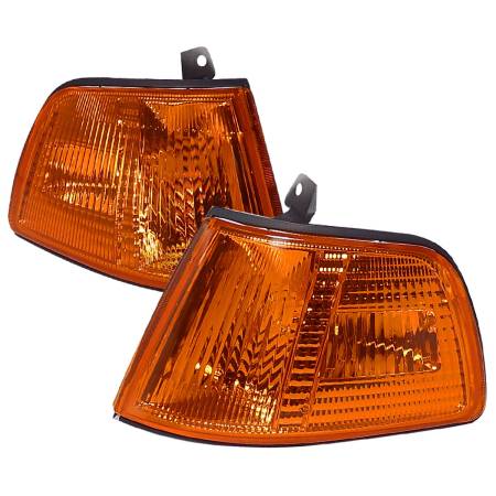 Spec'D Tuning Products - Spec-D 1990-1991 Honda Civic 2/3DR Corner Lights (Chrome Housing/Amber Lens)