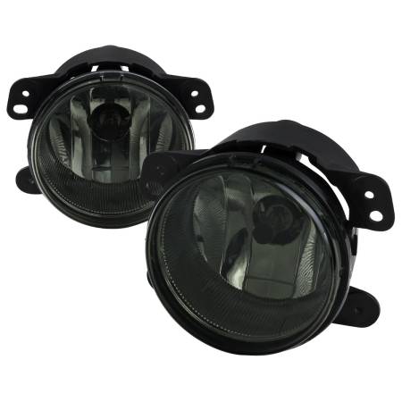 Spec'D Tuning Products - Spec-D 2005-2011 Chrysler 300/PT Cruiser Dodge Magnum/Journey Jeep Wrangler H8 Fog Light (Chrome Housing/Smoke Lens)