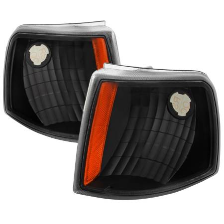 Spec'D Tuning Products - Spec-D 1993-1997 Ford Ranger Factory Style Corner Parking Turn Signal Lights (Matte Black Housing/Clear Lens)