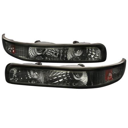 Spec'D Tuning Products - Spec-D 1999-2002 Chevrolet Silverado/ 2000-2006 Tahoe Suburgan Bumper Lights (Chrome Housing/Smoke Lens)