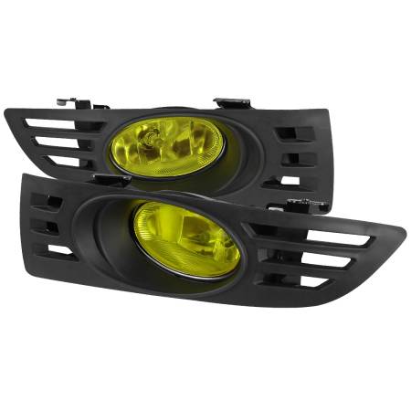 Spec'D Tuning Products - Spec-D 2003-2005 Honda Accord Coupe H11 Fog Lights Kit (Chrome Housing/Yellow Lens)