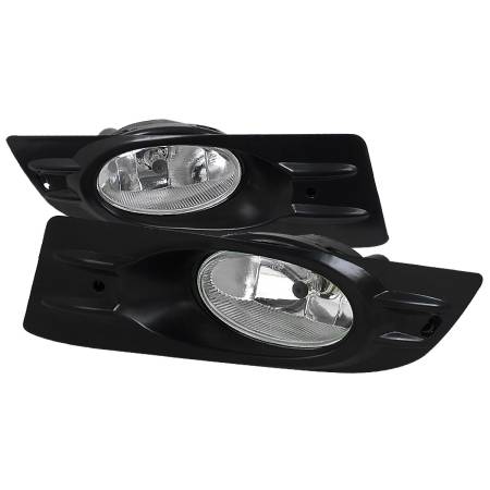 Spec'D Tuning Products - Spec-D 2006-2007 Honda Accord Coupe H11 Fog Lights Kit (Chrome Housing/Clear Lens)