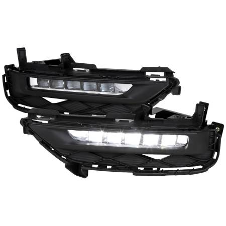 Spec'D Tuning Products - Spec-D 2016-2017 Honda Accord Coupe LED Fog Lights Kit (Chrome Housing/Clear Lens)
