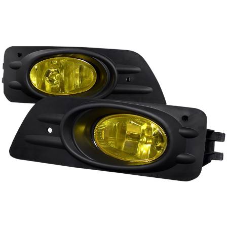 Spec'D Tuning Products - Spec-D 2006-2007 Honda Accord Sedan H11 Fog Lights Kit (Chrome Housing/Yellow Lens)
