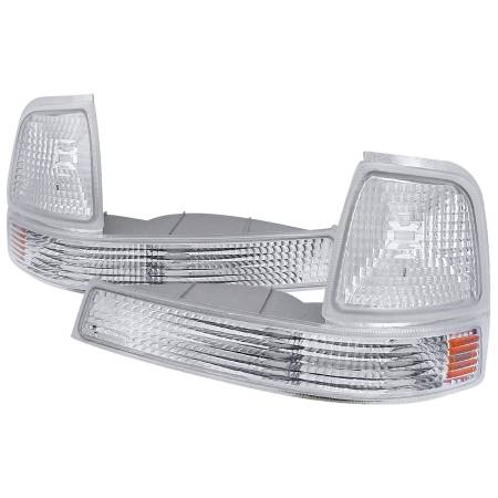 Spec'D Tuning Products - Spec-D 1998-2000 Ford Ranger Corner Parking Turn Signal Lights (Chrome Housing/Clear Lens)