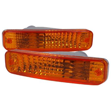 Spec'D Tuning Products - Spec-D 1990-1991 Acura Integra Bumper Lights (Chrome Housing/Amber Lens)