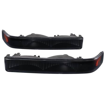 Spec'D Tuning Products - Spec-D 1998-2004 Chevrolet S10/ GMC Sonoma Bumper Lights (Matte Black Housing/Clear Lens)