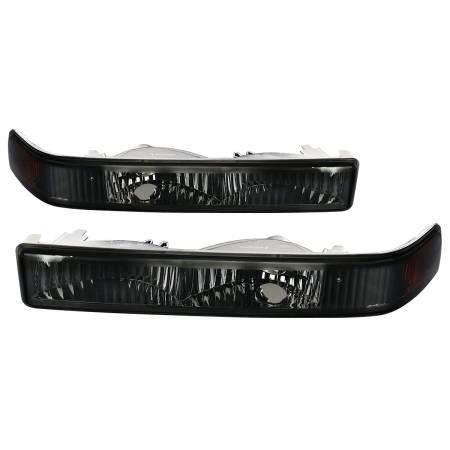 Spec'D Tuning Products - Spec-D 1998-2004 Chevrolet S10/ GMC Sonoma Bumper Lights (Chrome Housing/Smoke Lens)