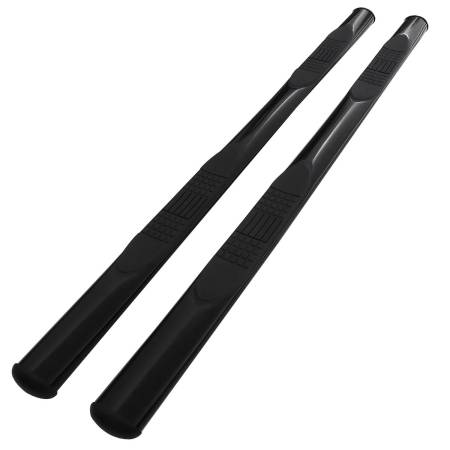 Spec'D Tuning Products - Spec-D 2001-2013 Chevrolet Silverado/GMC Sierra Crew Cab 4" Black Stainless Steel Side Step Nerf Bars