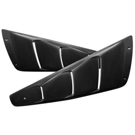 Spec'D Tuning Products - Spec-D 2005-2014 Ford Mustang Matte Black Textured ABS Quarter Window Louvers