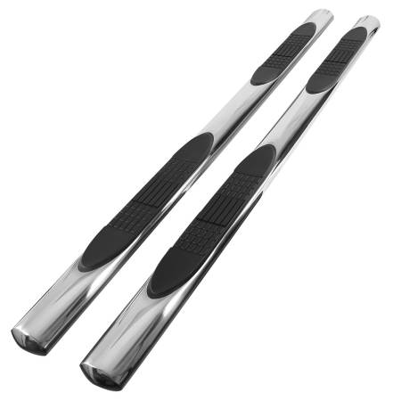 Spec'D Tuning Products - Spec-D 2007-2021 Toyota Tundra CrewMax (Extended Crew) Cab 4" Chrome Stainless Steel Side Step Nerf Bars