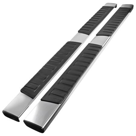 Spec'D Tuning Products - Spec-D 2001-2013 Chevrolet Silverado/GMC Sierra Crew Cab 6" Wide Chrome Coated Aluminum Side Step Running Boards