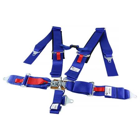 Spec'D Tuning Products - Spec-D Universal Blue 5 Point Latch & Link Racing Seat Belt Safety Harness