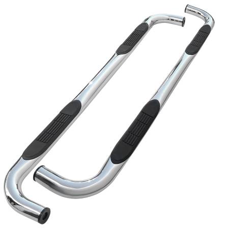 Spec'D Tuning Products - Spec-D 2001-2018 Chevrolet Silverado/GMC Sierra Crew Cab Chrome Stainless Steel Side Step Nerf Bars