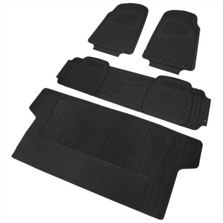 Spec'D Tuning Products - Spec-D Universal PVC Rubber Floor Mats - 4PC (Black)