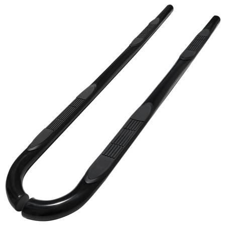 Spec'D Tuning Products - Spec-D 2001-2004 Toyota Tacoma Double Cab/Crew Cab Black Stainless Steel Side Step Nerf Bars