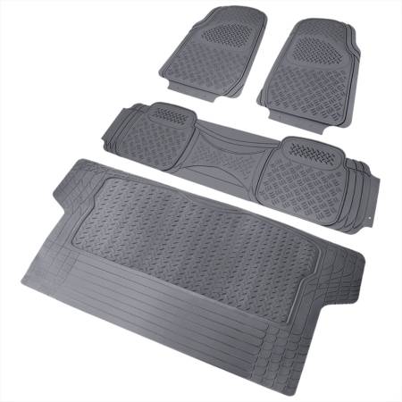 Spec'D Tuning Products - Spec-D Universal PVC Rubber Floor Mats - 4PC (Gray)