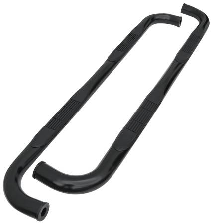 Spec'D Tuning Products - Spec-D 2001-2018 Chevrolet Silverado/GMC Sierra Crew Cab Black Stainless Steel Side Step Nerf Bars