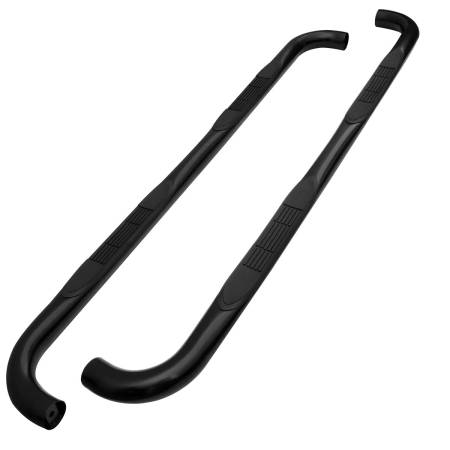Spec'D Tuning Products - Spec-D 2004-2008 Ford F-150 SuperCrew Cab 3" Black Stainless Steel Side Step Nerf Bars