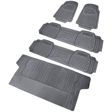 Spec'D Tuning Products - Spec-D Universal PVC Rubber Floor Mats - 5PC (Gray)