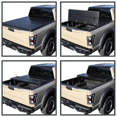 Spec'D Tuning Products - Spec-D 2014-2021 Toyota Tundra 78" Bed Hard Tri-Fold Tonneau Cover