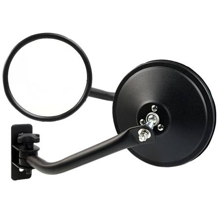 Spec'D Tuning Products - Spec-D 1997-2018 Jeep Wrangler TJ/JK/LJ/JKU Quick Release Black Stainless Steel Round Side Mirrors
