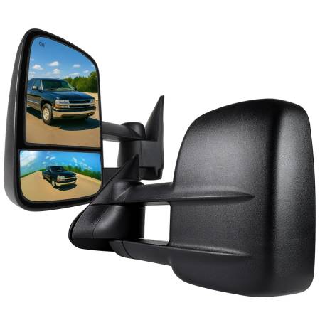 Spec'D Tuning Products - Spec-D 1999-2002 Chevrolet Silverado/Tahoe/Suburban GMC Sierra/Yukon XL Power Heated Manual Extendable Towing Mirrors