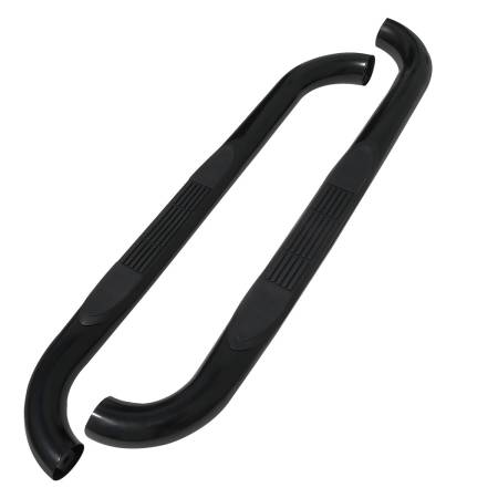 Spec'D Tuning Products - Spec-D 1999-2016 Ford F-250/F-350/F-450/F-550 Regular Cab 3" Black Stainless Steel Side Step Nerf Bars
