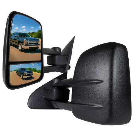Spec'D Tuning Products - Spec-D 2014-2018 Chevrolet Silverado/GMC Sierra Manual Adjustable & Extendable Towing Mirrors