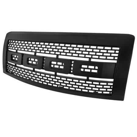 Spec'D Tuning Products - Spec-D 2009-2014 Ford F-150 Raptor Style Black ABS Grille