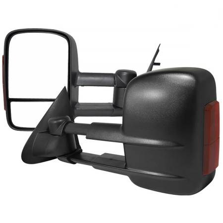 Spec'D Tuning Products - Spec-D 1997-2004 Ford F-150 Regular/Super Cab Power Adjustable & Manual Extendable Towing Mirrors w/ LED Turn Signal Lights