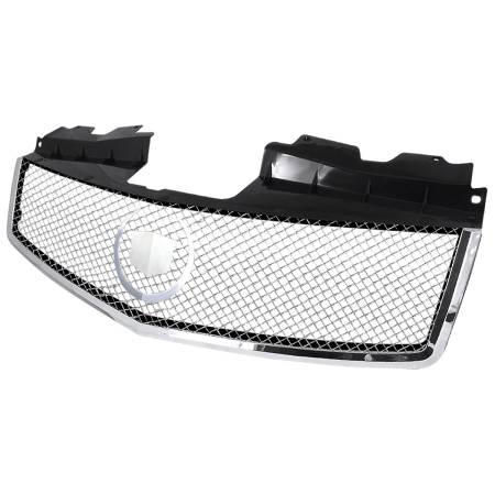 Spec'D Tuning Products - Spec-D 2003-2007 Cadillac CTS Chrome ABS Grille w/ Stainless Steel Mesh