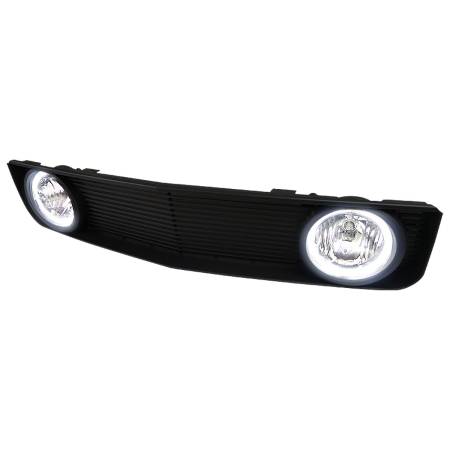 Spec'D Tuning Products - Spec-D 2005-2009 Ford Mustang V6 Black ABS Grille w/ Dual H10 Fog Lights