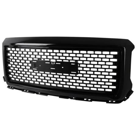 Spec'D Tuning Products - Spec-D 2014-2015 GMC Sierra 1500 Glossy Black ABS Denali Style Mesh Grille