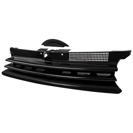 Spec'D Tuning Products - Spec-D 1999-2006 Volkswagen Golf/GTI/R32 Mk4 Glossy Black ABS Horizontal Style Grille