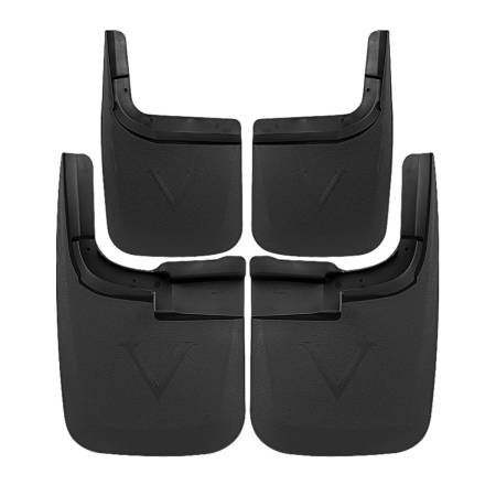 Spec'D Tuning Products - Spec-D 2017-2018 Ford F-250/F-350 Black ABS Front & Rear Mud Flap Splash Guards (Models without OEM Wheel Lip Moldings)
