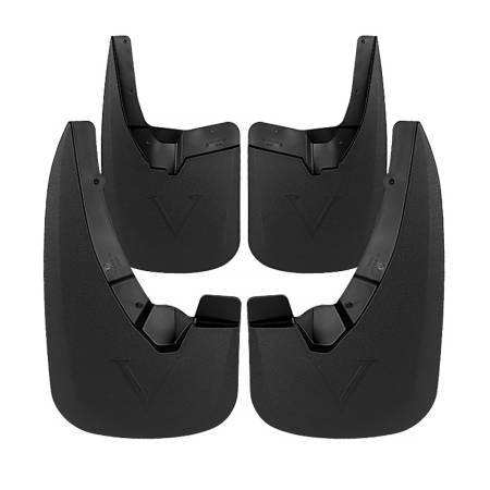 Spec'D Tuning Products - Spec-D 2009-2018 Dodge RAM 1500 / 2019-2021 Dodge RAM Classic / 2010-2018 RAM 2500 3500 Black ABS Front & Rear Mud Flap Splash Guards (Models without OEM Wheel Lip Moldings)
