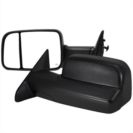 Spec'D Tuning Products - Spec-D 2009-2012 Dodge RAM 1500 Power Adjustable, Heated, & Manual Extendable Towing Mirrors