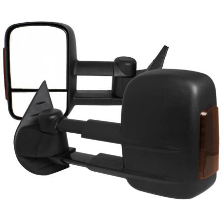 Spec'D Tuning Products - Spec-D 2007-2014 Chevrolet Silverado/Suburban/Avalanche/Tahoe GMC Sierra/Yukon/Yukon XL Power Heated Towing Mirrors w/ Smoke Lens LED Turn Signal Lights