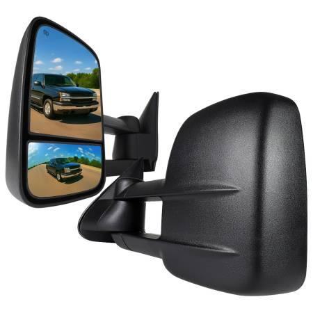 Spec'D Tuning Products - Spec-D 2003-2007 Chevrolet Silverado/GMC Sierra Power Adjustable, Heated, Manual Extendable Towing Mirrors