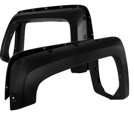 Spec'D Tuning Products - Spec-D 2014-2018 Chevrolet Silverado 2500HD/3500HD Fleetside Smooth Rivet Style Fender Flares