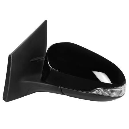 Spec'D Tuning Products - Spec-D 2014-2018 Toyota Corolla Glossy Black 7-Pin Power Adjustable & Heated Side Mirror w/ LED Turn Signal Light - Driver Side Only
