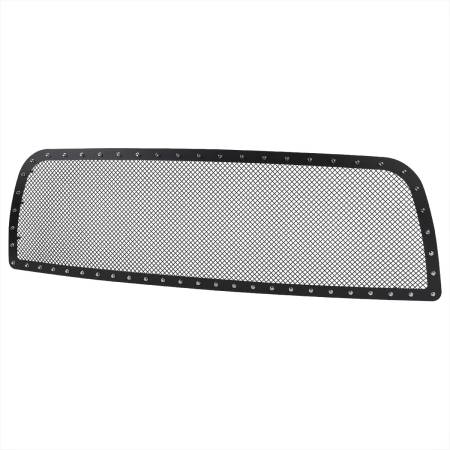 Spec'D Tuning Products - Spec-D 2013-2018 Dodge RAM 2500/3500 Rivet Style Black Stainless Steel Mesh Grille Insert