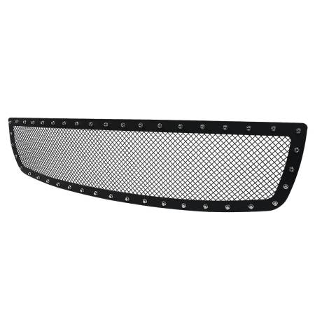 Spec'D Tuning Products - Spec-D 2003-2006 GMC Sierra 1500 Rivet Style Black Stainless Steel Mesh Grille Insert