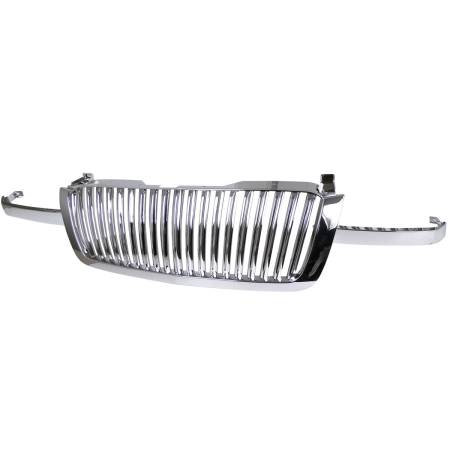 Spec'D Tuning Products - Spec-D 2003-2006 Chevrolet Silverado/Avalanche Chrome ABS Conversion Vertical Grille