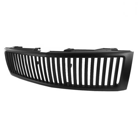 Spec'D Tuning Products - Spec-D 2007-2013 Chevrolet Silverado 1500 Matte Black ABS Vertical Grille