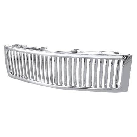 Spec'D Tuning Products - Spec-D 2007-2013 Chevrolet Silverado 1500 Chrome ABS Vertical Grille