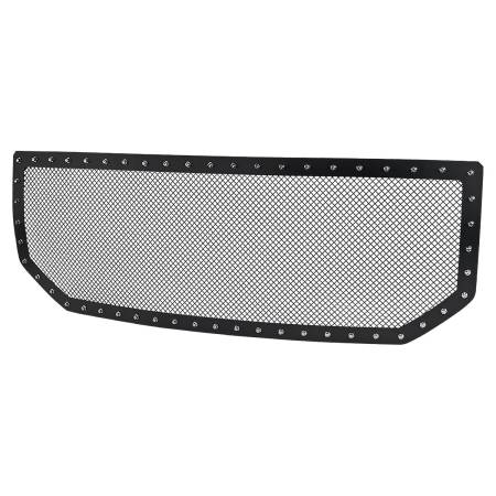 Spec'D Tuning Products - Spec-D 2016-2018 GMC Sierra 1500 Rivet Style Black Stainless Steel Mesh Grille Insert