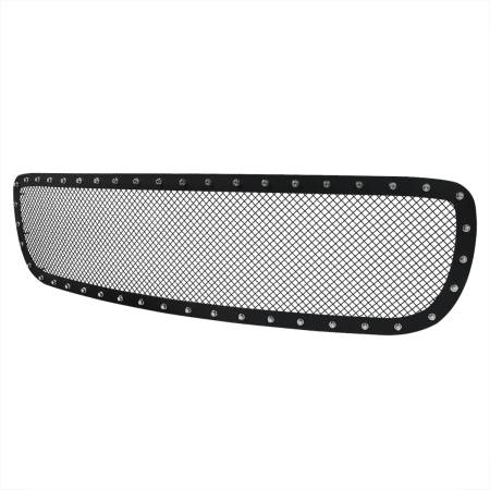 Spec'D Tuning Products - Spec-D 1999-2006 GMC Sierra/Yukon/Yukon XL Rivet Style Black Stainless Steel Mesh Grille Insert